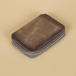 Premium Leather Zipper Wallet - Dark Gray - Anniston
