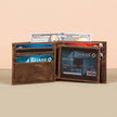 Classic Leather Bifold Wallet - Brown - Los Angeles