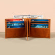 Classic Leather Bifold Wallet - Light Brown - Los Angeles