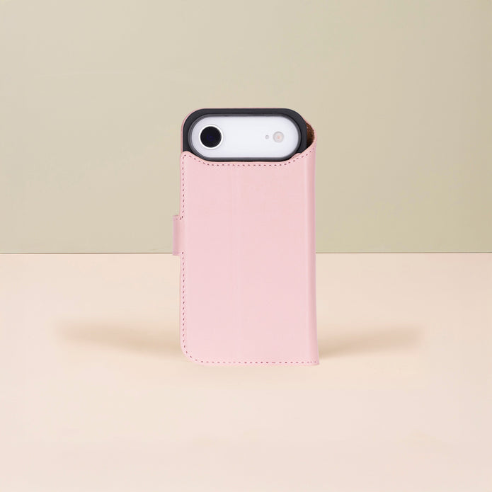Premium Leather iPhone Air Wallet Case – Pink - Austin