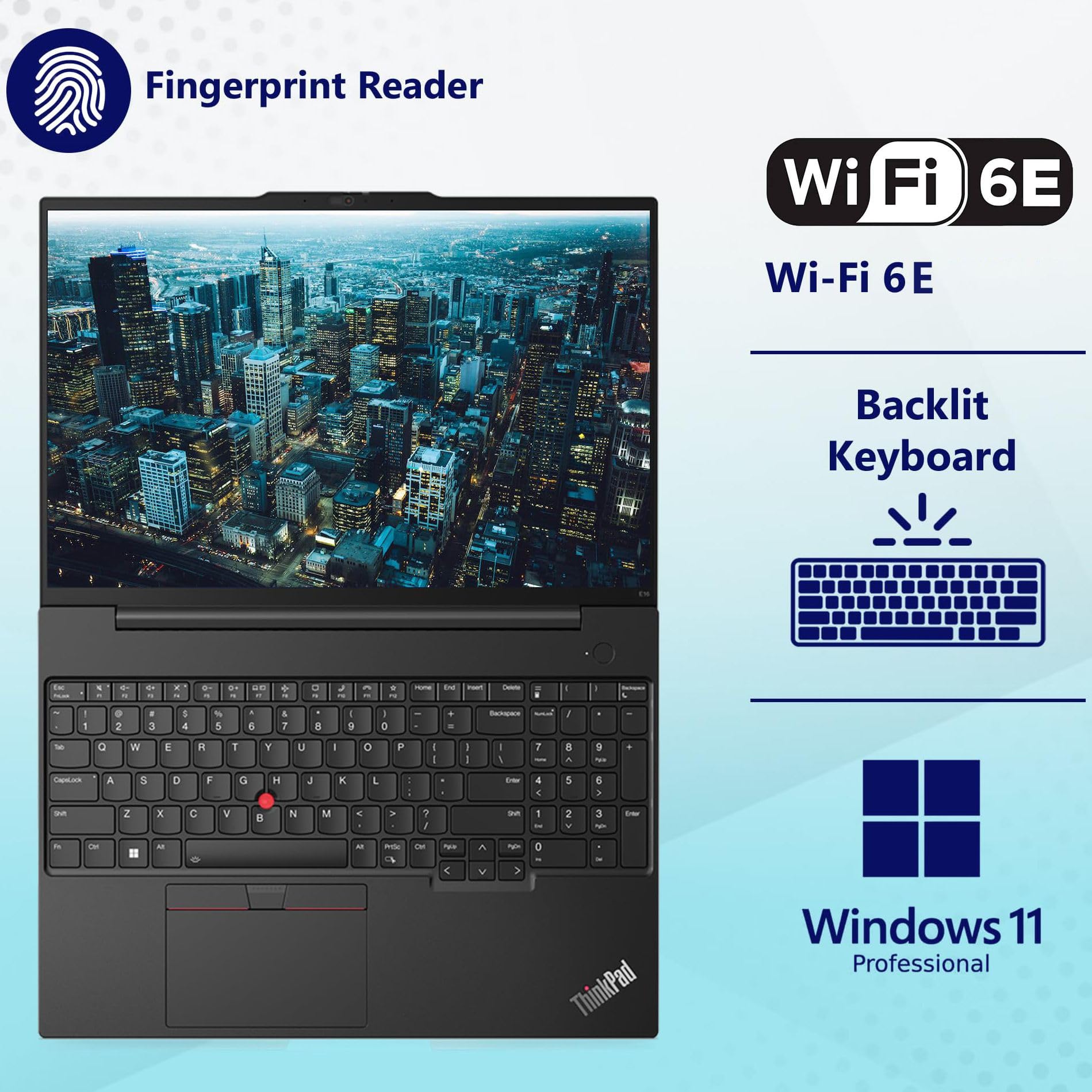 Lenovo ThinkPad E16 G2 Business Laptop Computer, 16