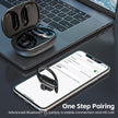 Wireless Earbuds, Bluetooth 5.4 Headphones, True Wireless Stereo Earphones with IPX7 Waterproof, Noise Cancelling Mic, Fast Charging and Comfort Fit Ear Buds for Sports/Workouts - Black