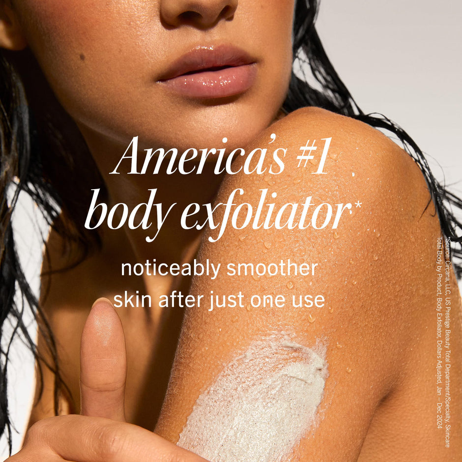 First Aid Beauty - KP Bump Eraser Body Scrub with 10% AHA, Keratosis Pilaris Skin Exfoliator with Glycolic and Lactic acids, Helps Reduce Chicken Skin Bumps, Safe for Sensitive Skin, 8 oz