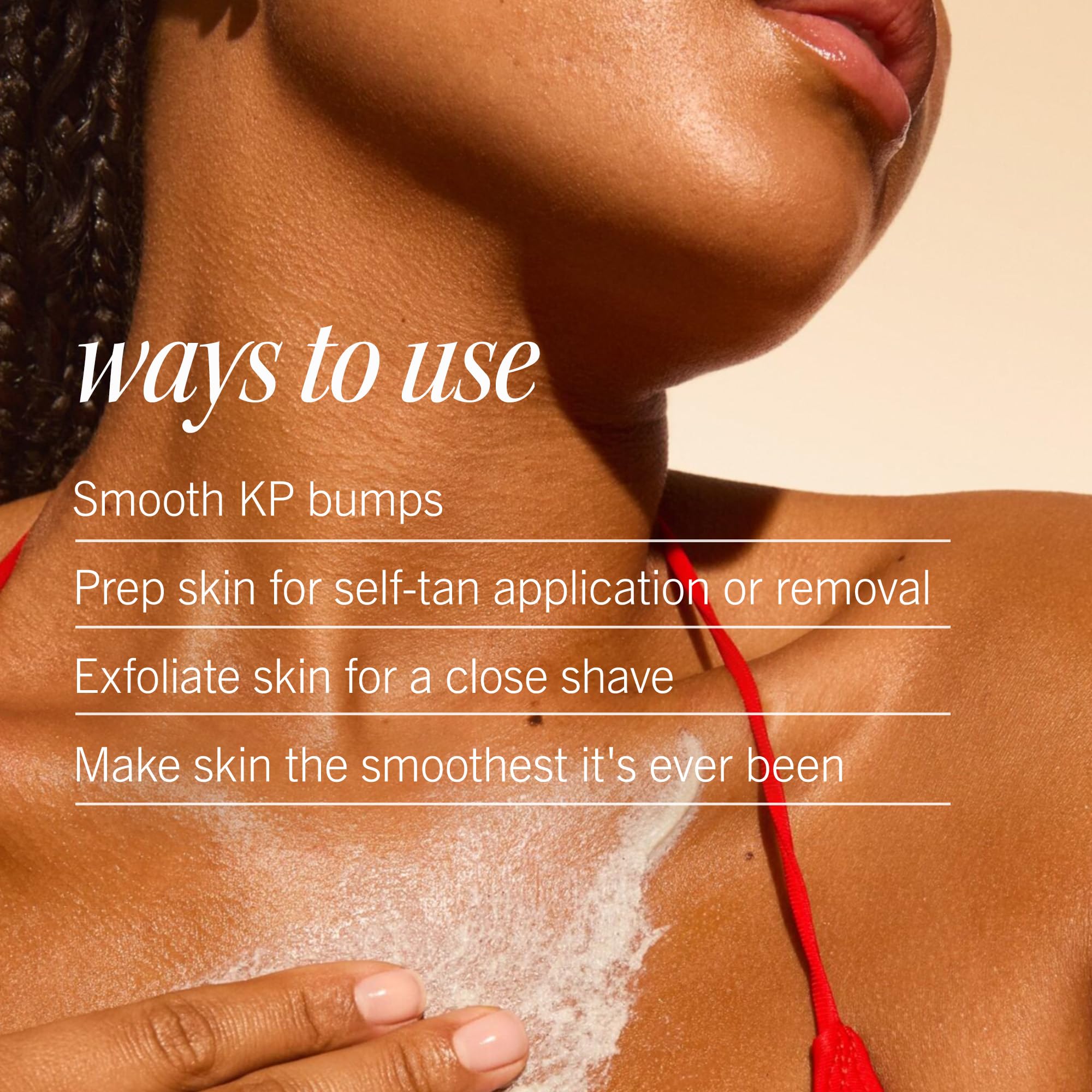 First Aid Beauty - KP Bump Eraser Body Scrub with 10% AHA, Keratosis Pilaris Skin Exfoliator with Glycolic and Lactic acids, Helps Reduce Chicken Skin Bumps, Safe for Sensitive Skin, 8 oz