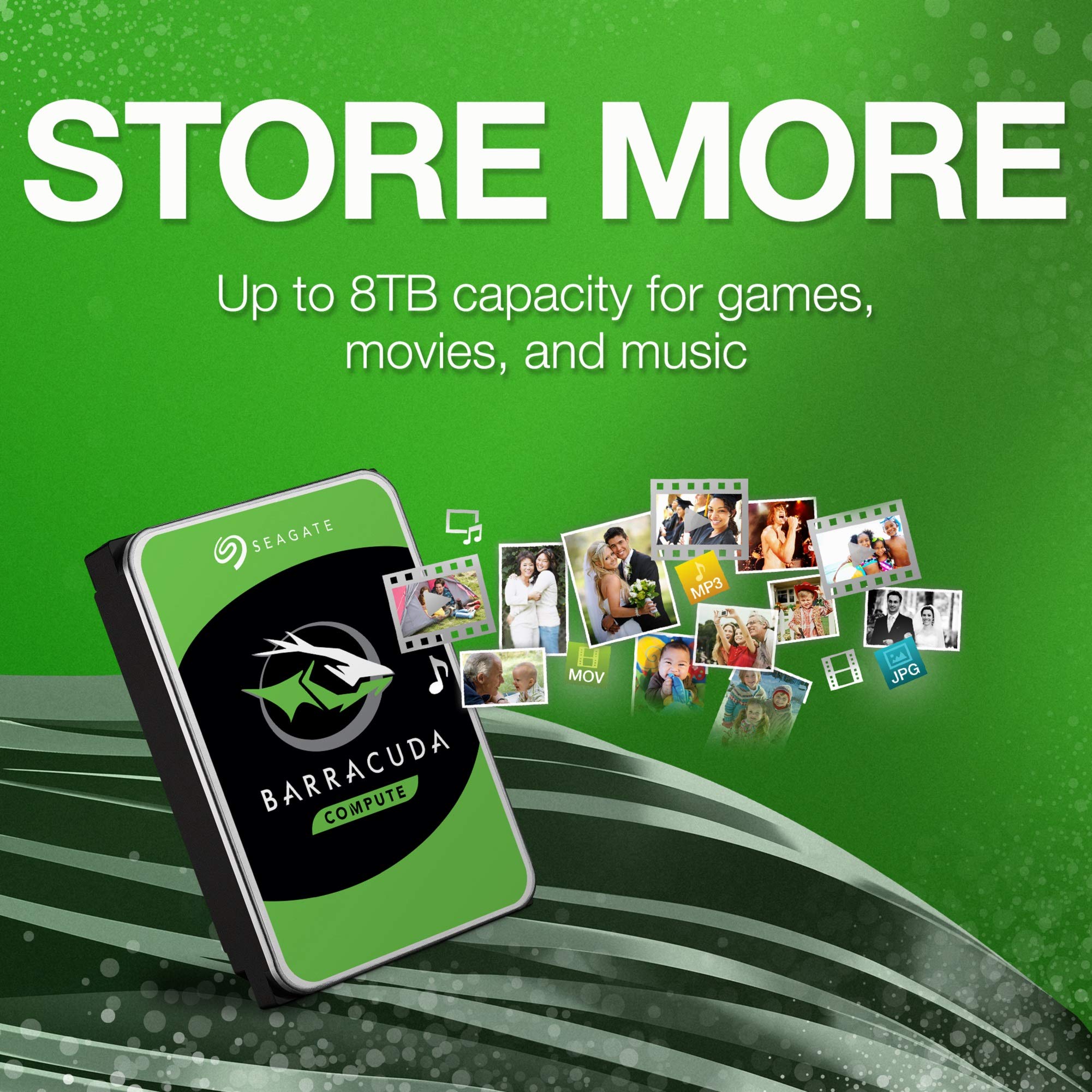 Seagate BarraCuda 8TB Internal Hard Drive HDD – 3.5 Inch Sata 6 Gb/s 5400 RPM 256MB Cache for Computer Desktop PC (ST8000DMZ04/004)