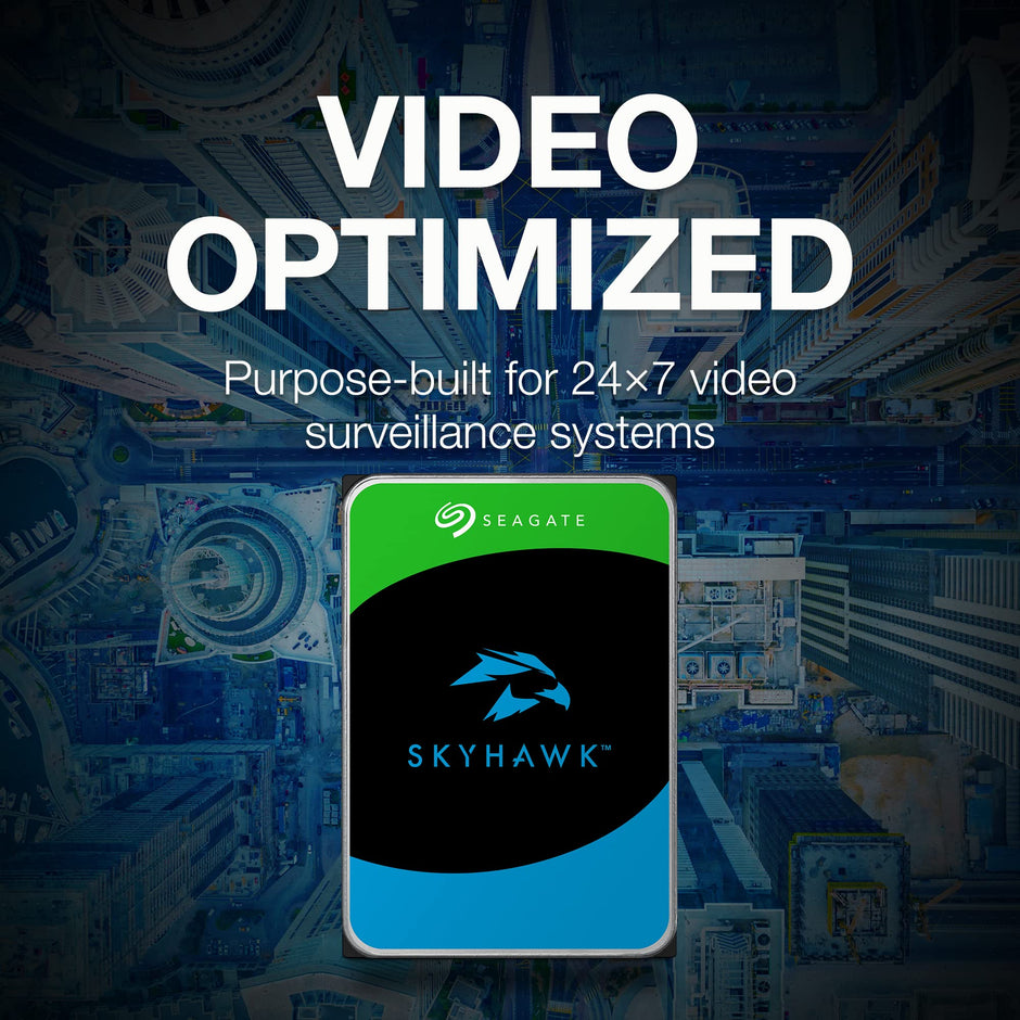 Seagate Skyhawk AI 8TB Video Internal Hard Drive HDD – 3.5 Inch SATA 6Gb/s 256MB Cache for DVR NVR Security Camera System with in-house Rescue Services (ST8000VEZ01)
