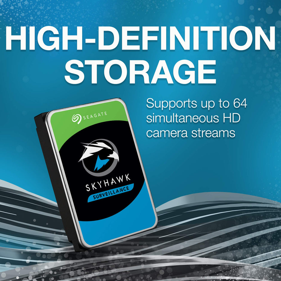 Seagate Skyhawk AI 8TB Video Internal Hard Drive HDD – 3.5 Inch SATA 6Gb/s 256MB Cache for DVR NVR Security Camera System with in-house Rescue Services (ST8000VEZ01)
