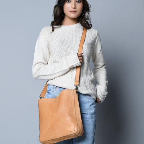 Serenity Everyday Crossbody Sling, Tan