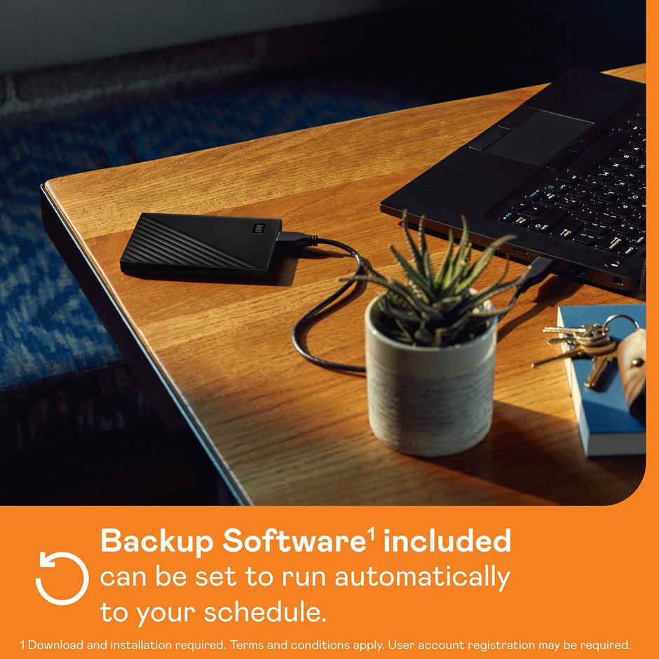 WD 6TB My Passport, Portable External Hard Drive, Blue, Backup Software with Defense Against ransomware, and Password Protection, USB 3.1/USB 3.0 Compatible - WDBR9S0060BBL-WESN