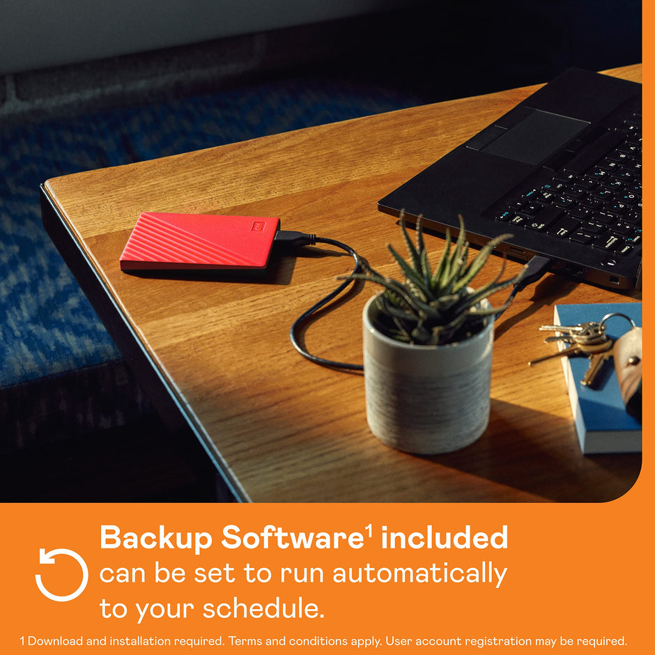 WD 6TB My Passport, Portable External Hard Drive, Blue, Backup Software with Defense Against ransomware, and Password Protection, USB 3.1/USB 3.0 Compatible - WDBR9S0060BBL-WESN