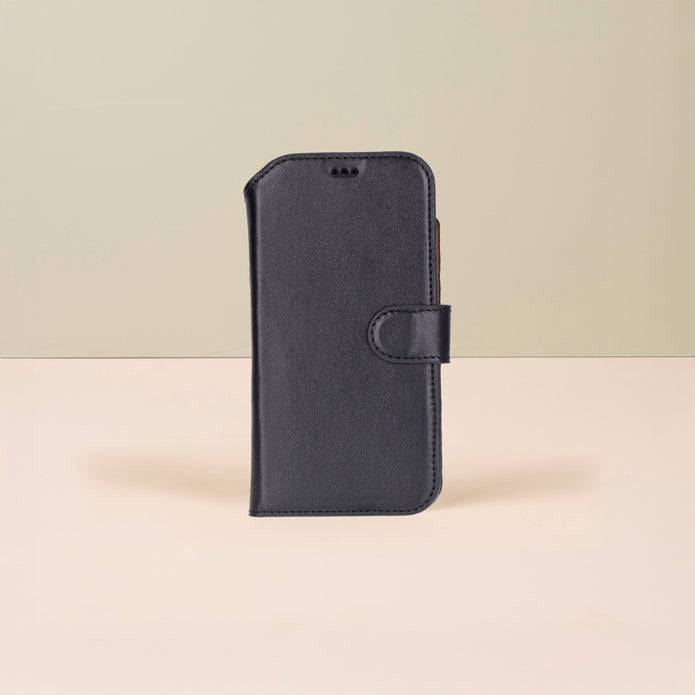 Premium Leather iPhone Air Wallet Case – Black - Austin