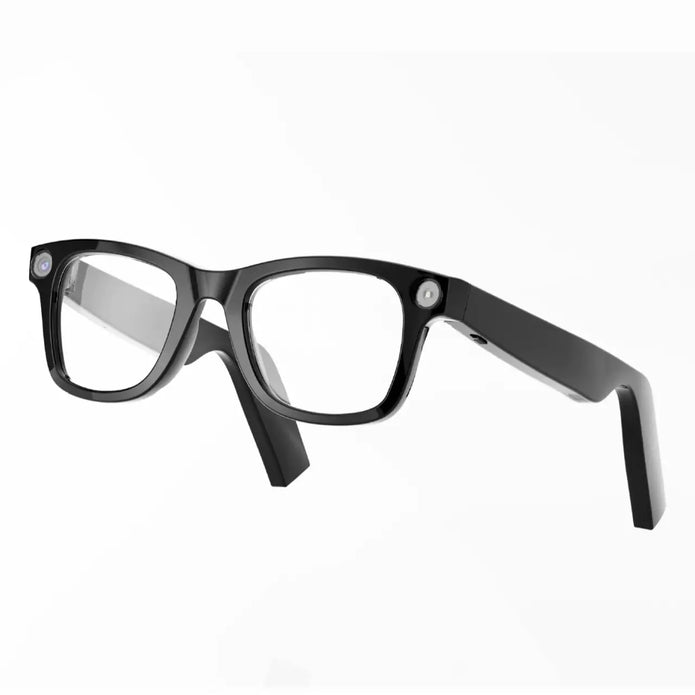 Black square-framed glasses 