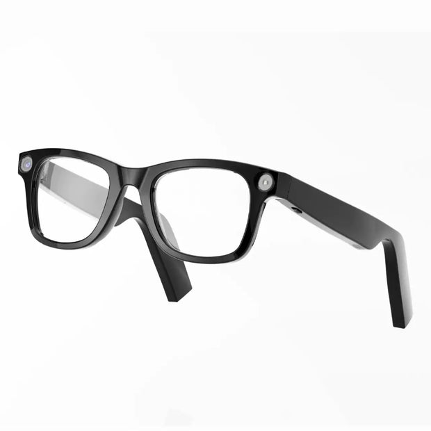 Black square-framed glasses 