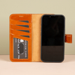 iPhone 16e Leather Wallet Case - Golden Brown - Brooklyn