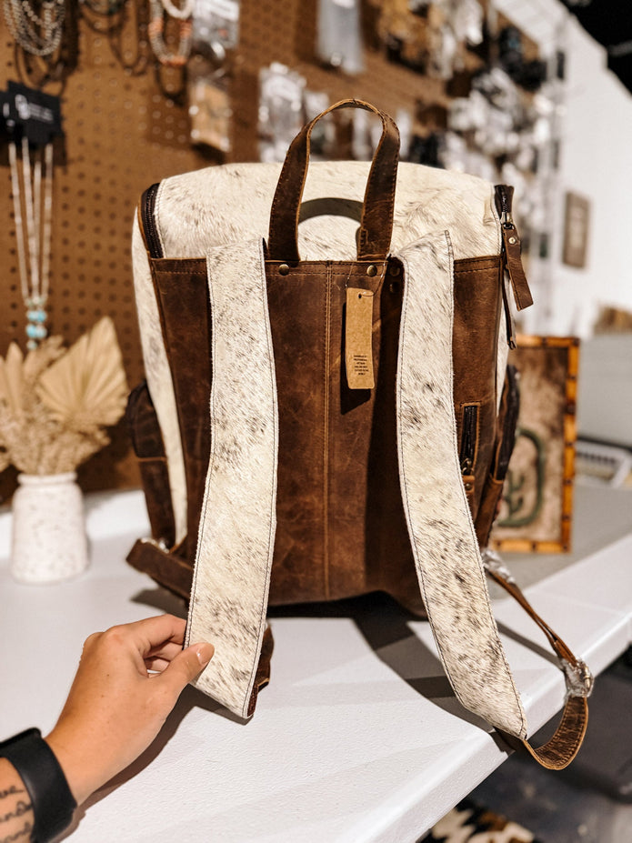 Evangeline Cowhide Backpack #5