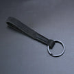 black mat Classic Cowhide Key Ring Fob