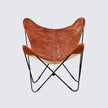 The Cognac Vintage Butterfly Chair