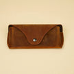 Premium Leather Eyewear Case - Dark Brown - Cambridge