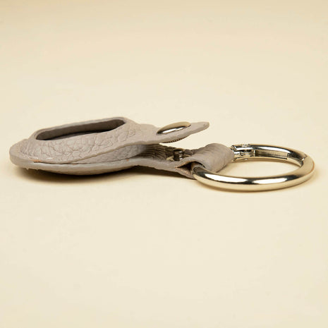 Premium Leather AirTag Holder - Light Beige - Orlando