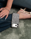 Platinum Predator | Black & White Cheetah Print iPhone Case