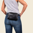 Leather Fanny Pack - Black