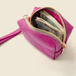 Mini Zipper Bag with Wristlet - Pink