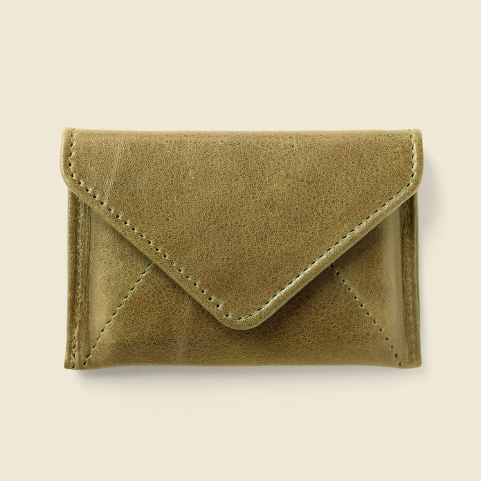 Mini Envelope Wallet With RFID protection - Olive