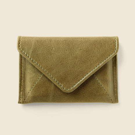 Mini Envelope Wallet With RFID protection - Olive