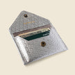 Mini Envelope Wallet With RFID protection - Silver Woven