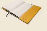Refillable A5 Leather Notebook Cover – Yellow