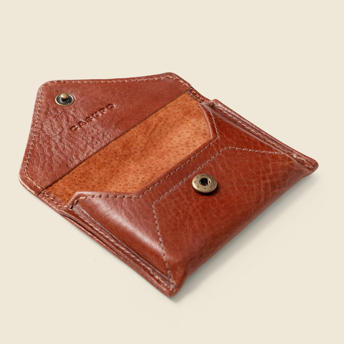 Mini Envelope Wallet with RFID Protection - Chocolate