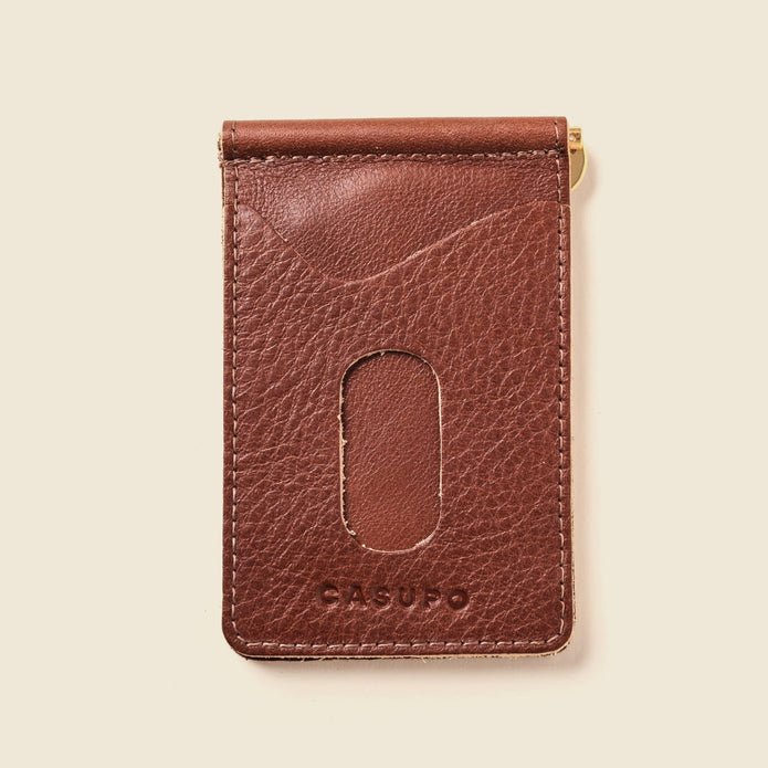 Money Clip Wallet - Chocolate