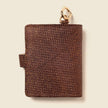 Leather Bifold Wallet with Snap & Key Ring - Bronze Glow