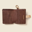 Leather Bifold Wallet with Snap & Key Ring - Bronze Glow