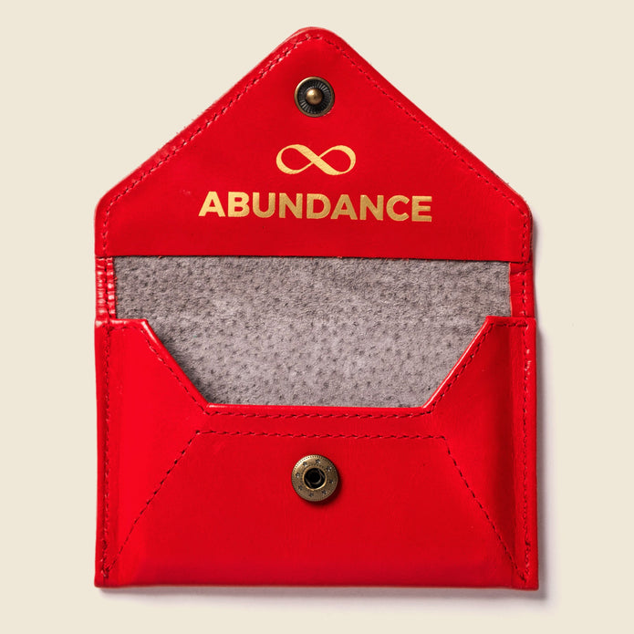 Mini Envelope Wallet With RFID protection - Fire Red