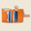 Leather Bifold Wallet with Snap & Key Ring - Tan Limited Edition