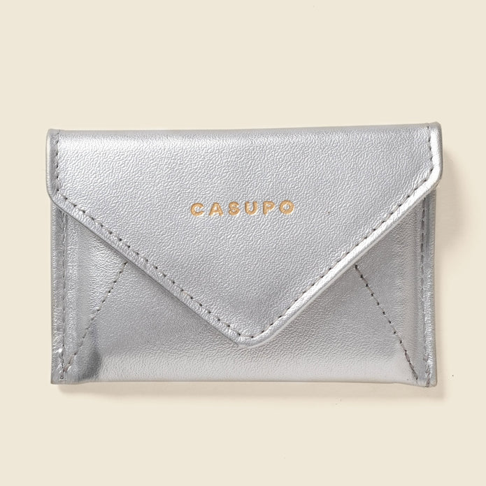 Mini Envelope Wallet With RFID protection - Silver