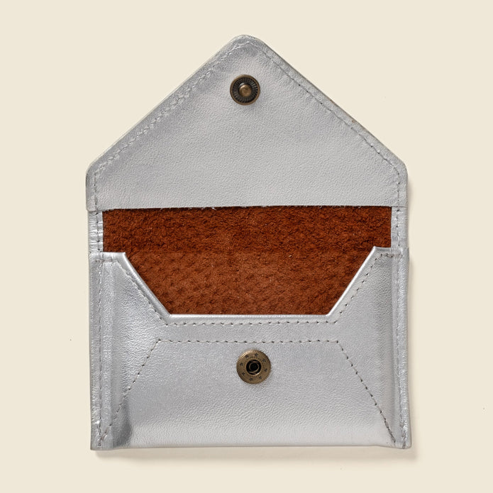 Mini Envelope Wallet With RFID protection - Silver