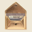 Mini Envelope Wallet With RFID protection - Gold