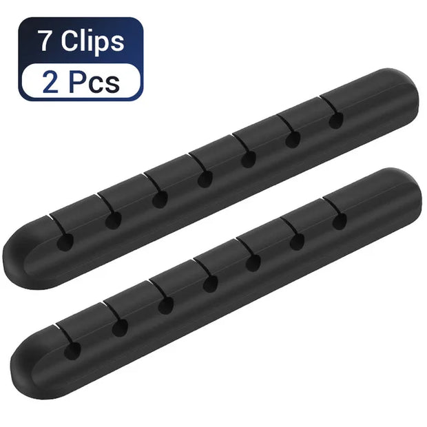 Cable Organizer Silicone USB Cable Winder Desktop Tidy Management Clips Cable Holder For Mouse Keyboard Headphone Wire Organizer