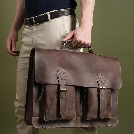 Buffalo Leather Messenger Bag