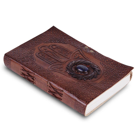 Handmade Leather Journal – Blue Topaz Notebook