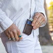 Minimalist Wallet with RFID protection - Brown