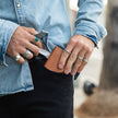 Mini Envelope Wallet with RFID Protection - Natural