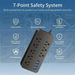 Elite SurgeGuard Power Station – 8 AC Sockets & 4 USB Ports with Robust Extension