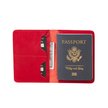 Leather Passport Holder - Red - Milan