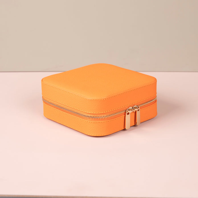 Luxury Travel Jewelry Box – Orange - Palermo