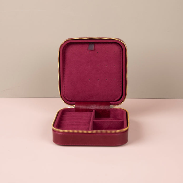 Luxury Travel Jewelry Box – Red - Palermo
