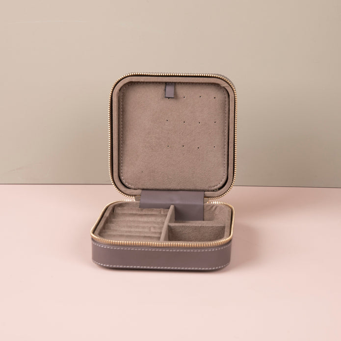 Luxury Travel Jewelry Box – Gray - Palermo