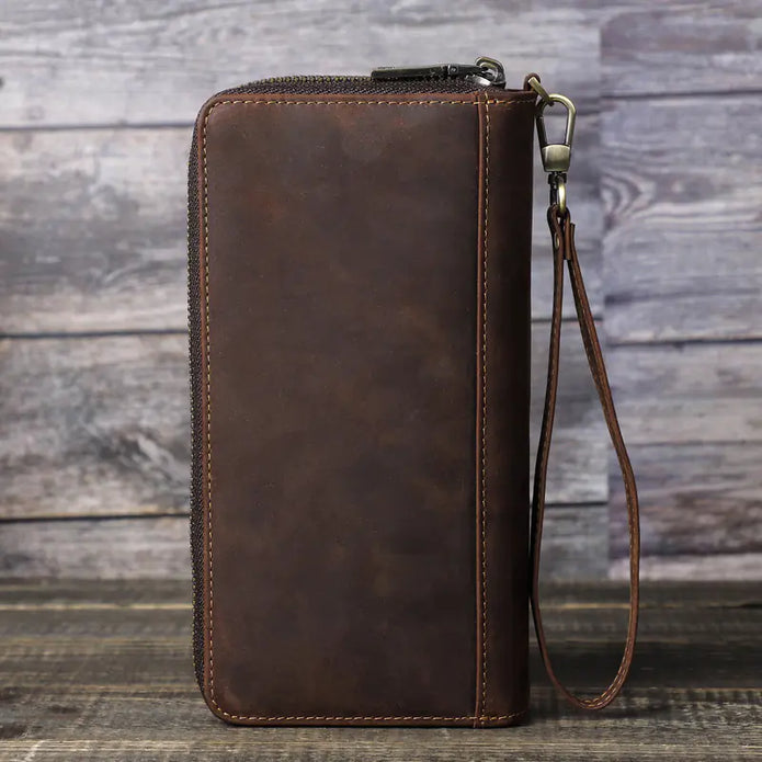Leather Wallet with Strap